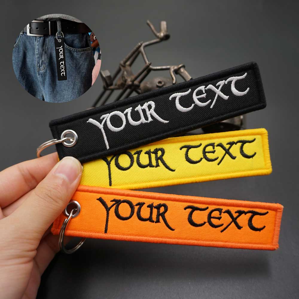 Embroidery Font Free - Персонализированные специальные шрифты, двусторонний брелок с