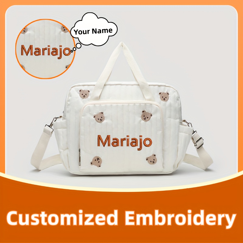 Embroidery Fonts - Дорожная сумка-даффл с рисунком медведя и