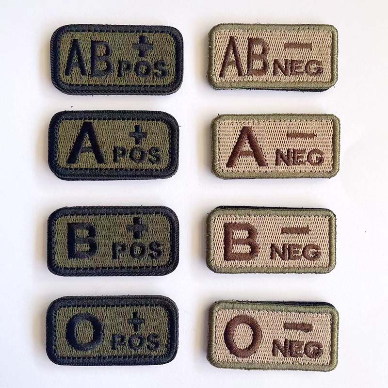 Embroidery Fonts - 1/2 шт., нашивки с группами крови