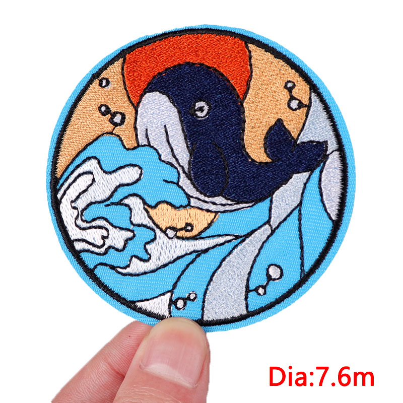 Нашивка с волнами Ван Гога, на – обзор и цена Embroidery Whale