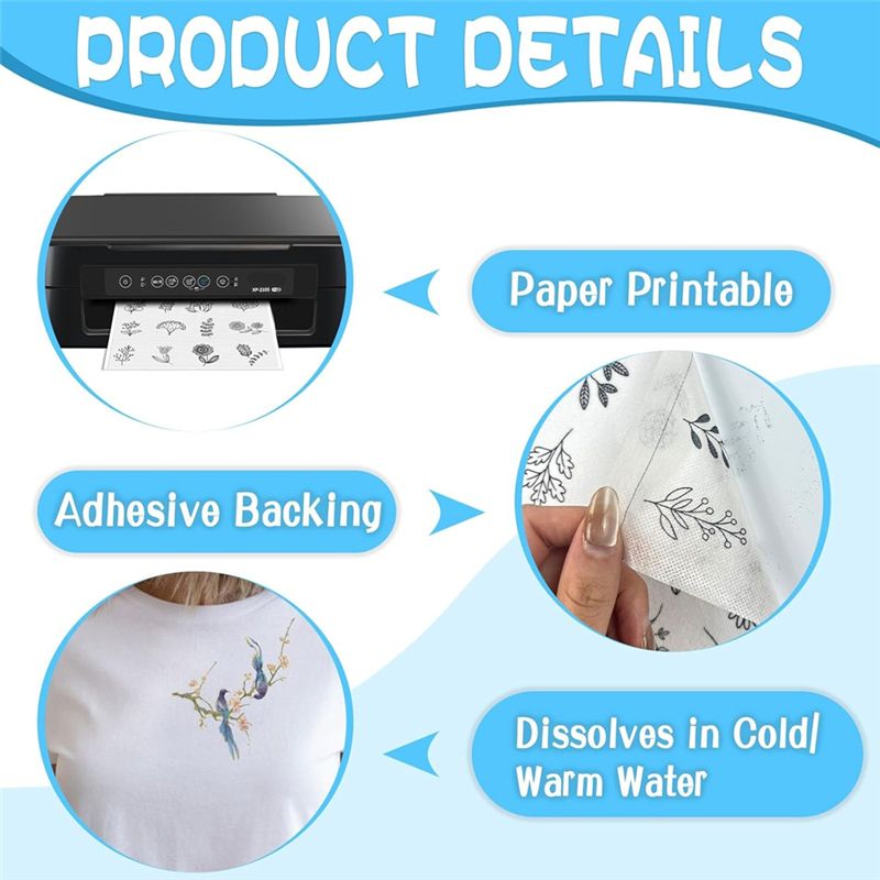 LIKE WISH 15 шт. A4 Водораство – обзор и цена Water Soluble Stabilizer